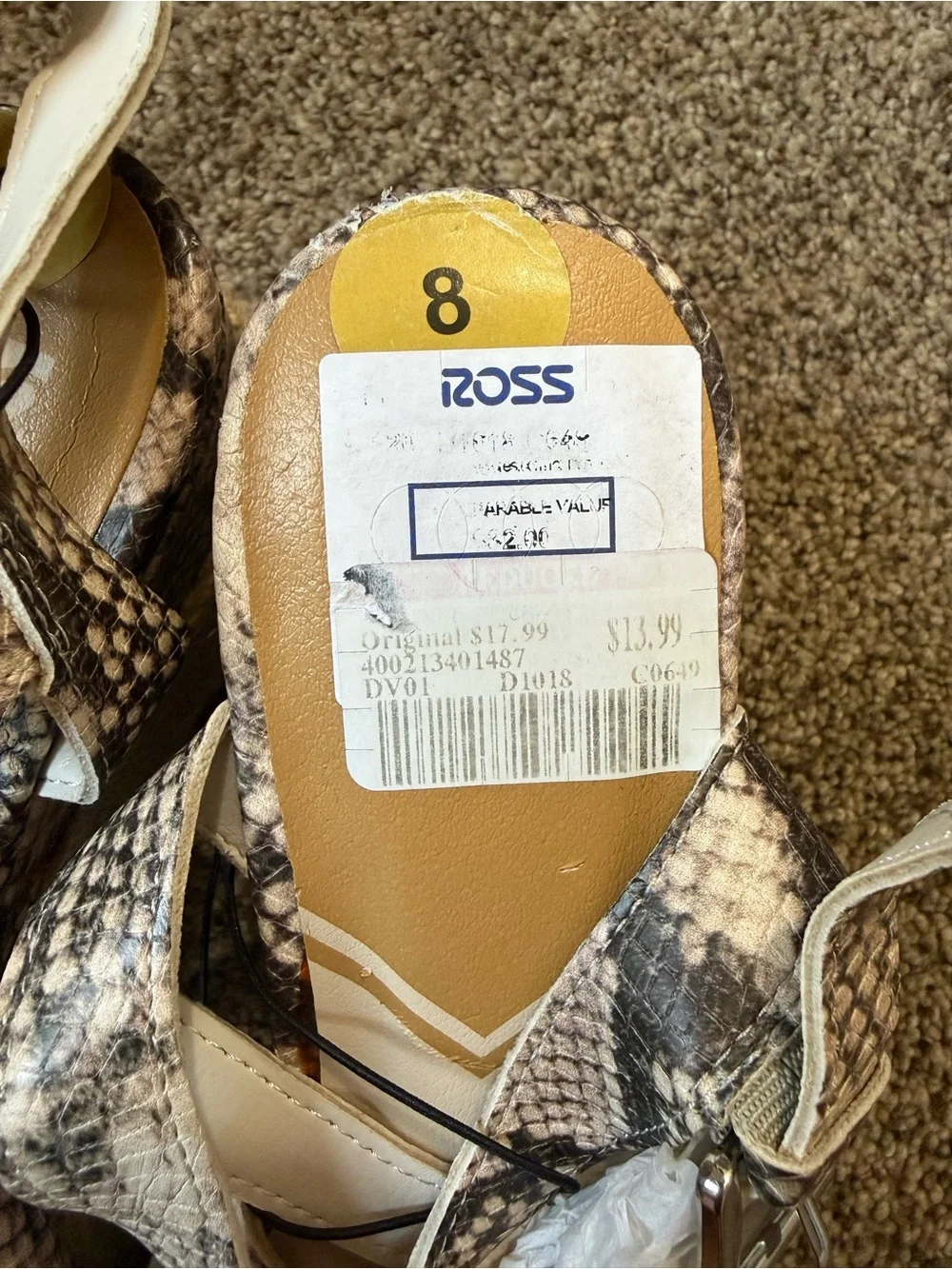 Dolce Vita Snake-Print Platform Slingbacks - Black, White, Tan